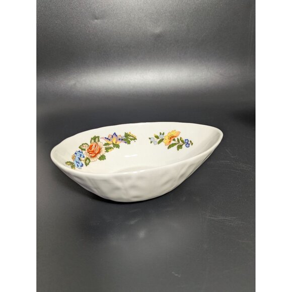 Aynsley Cottage Garden Bone China Egg Shaped Bowl Trinket Dish Floral Design - Picture 5 of 16